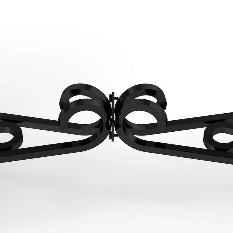 Consolle in vetro e metallo con contenitore