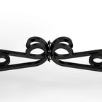 Consolle in vetro e metallo con contenitore