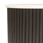 Tavolino 25" in legno massello bianco e nero
