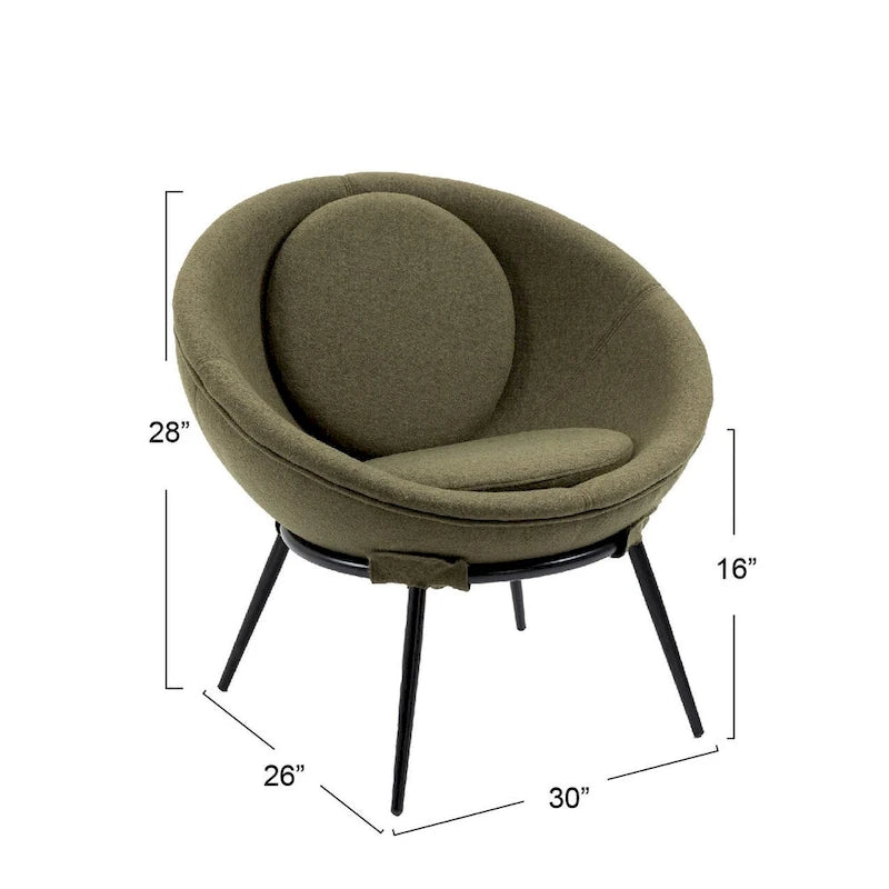 Poltrona accent a forma di ciotola