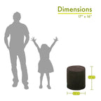 Pouf ottomano da interni 40,6 cm L x 40,6 cm P x 43,2 cm H