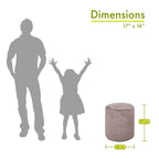 Pouf ottomano da interni 40,6 cm L x 40,6 cm P x 43,2 cm H