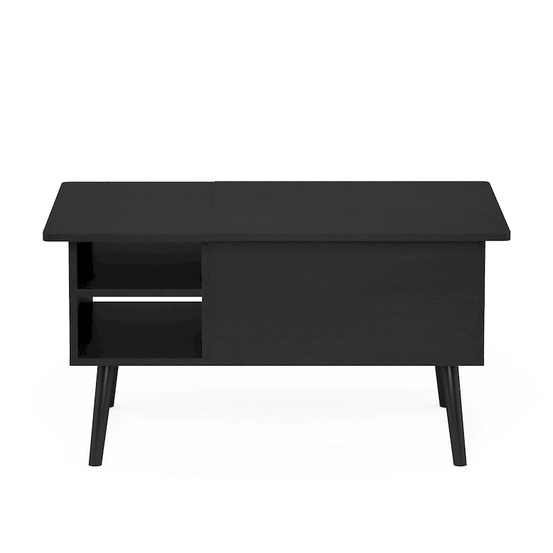 Tavolino trasformabile in legno con gambe in legno