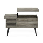 Tavolino trasformabile in legno con gambe in legno