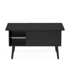 Tavolino trasformabile in legno con gambe in legno