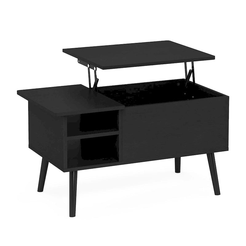 Tavolino trasformabile in legno con gambe in legno