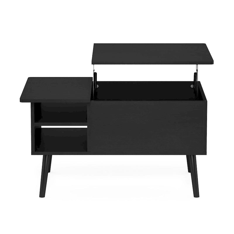 Tavolino trasformabile in legno con gambe in legno