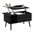 Tavolino trasformabile in legno con gambe in legno