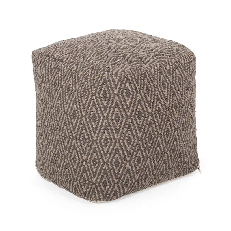 Pouf cubo in cotone lavorato a mano
