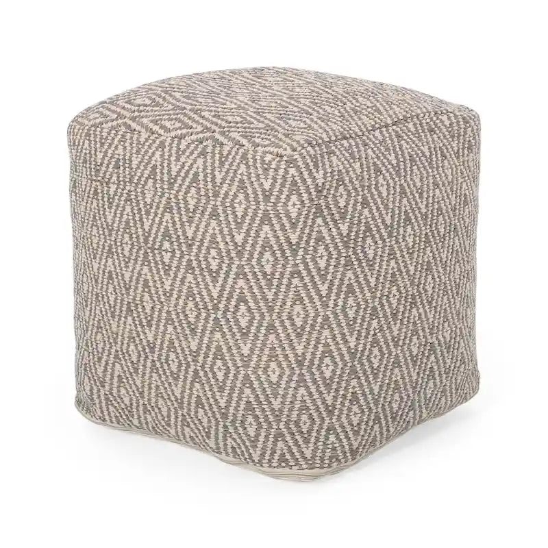 Pouf cubo in cotone lavorato a mano