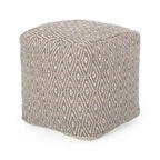 Pouf cubo in cotone lavorato a mano