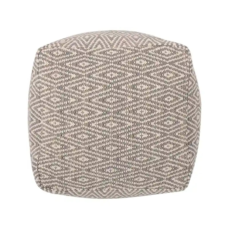 Pouf cubo in cotone lavorato a mano