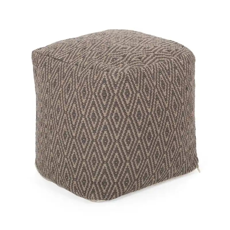 Pouf cubo in cotone lavorato a mano
