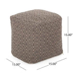 Pouf cubo in cotone lavorato a mano