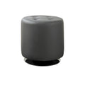 Pouf rotondo rivestito con base girevole