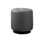 Pouf rotondo rivestito con base girevole