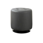 Pouf rotondo rivestito con base girevole