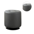 Pouf rotondo rivestito con base girevole