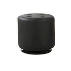 Pouf rotondo rivestito con base girevole
