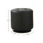 Pouf rotondo rivestito con base girevole