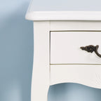 Tavolo Contenitore a Terra con Cassetto e 4 Gambe Curve