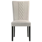Sedie Imbottite Beige e Nere (Set da 2)