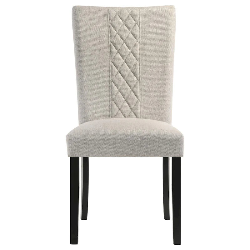 Sedie Imbottite Beige e Nere (Set da 2)
