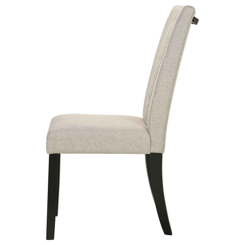 Sedie Imbottite Beige e Nere (Set da 2)