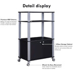 Carrello microonde con mobiletto e ripiani contenitori