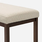 Panca imbottita con tessuto Bouclé