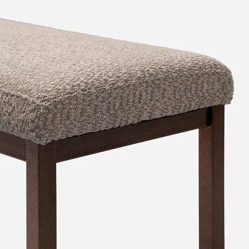 Panca imbottita con tessuto Bouclé