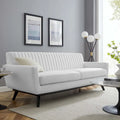 Engage Channel Tufted Fabric Sofa