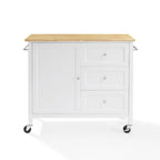 Isola/Carrello da Cucina con Piano in Legno - 45,7 cm P x 106,7 cm L x 95,3 cm H