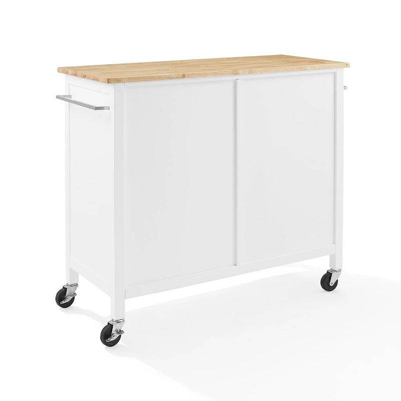 Isola/Carrello da Cucina con Piano in Legno - 45,7 cm P x 106,7 cm L x 95,3 cm H