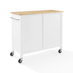 Isola/Carrello da Cucina con Piano in Legno - 45,7 cm P x 106,7 cm L x 95,3 cm H