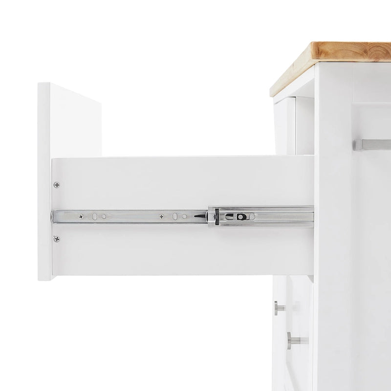 Isola/Carrello da Cucina con Piano in Legno - 45,7 cm P x 106,7 cm L x 95,3 cm H