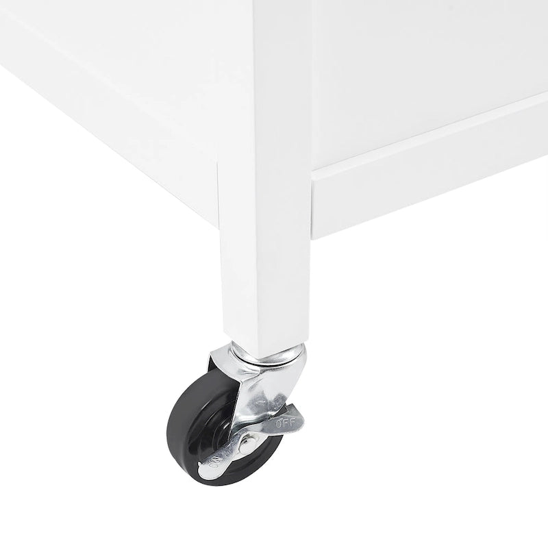 Isola/Carrello da Cucina con Piano in Legno - 45,7 cm P x 106,7 cm L x 95,3 cm H