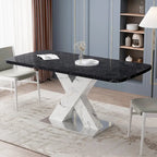 Tavolo da pranzo quadrato allungabile con gambe a X