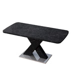 Tavolo da pranzo quadrato allungabile con gambe a X