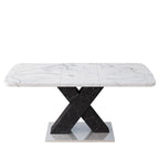 Tavolo da pranzo quadrato allungabile con gambe a X