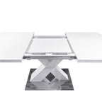 Tavolo da pranzo quadrato allungabile con gambe a X