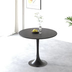 Tavolo da pranzo rotondo da 31,5" con piano in MDF e base a piedistallo