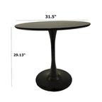 Tavolo da pranzo rotondo da 31,5" con piano in MDF e base a piedistallo