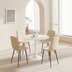 Tavolo da pranzo rotondo da 31,5" con piano in MDF e base a piedistallo