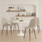 Tavolo da pranzo rotondo da 31,5" con piano in MDF e base a piedistallo