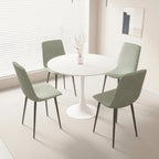Tavolo da pranzo rotondo da 31,5" con piano in MDF e base a piedistallo