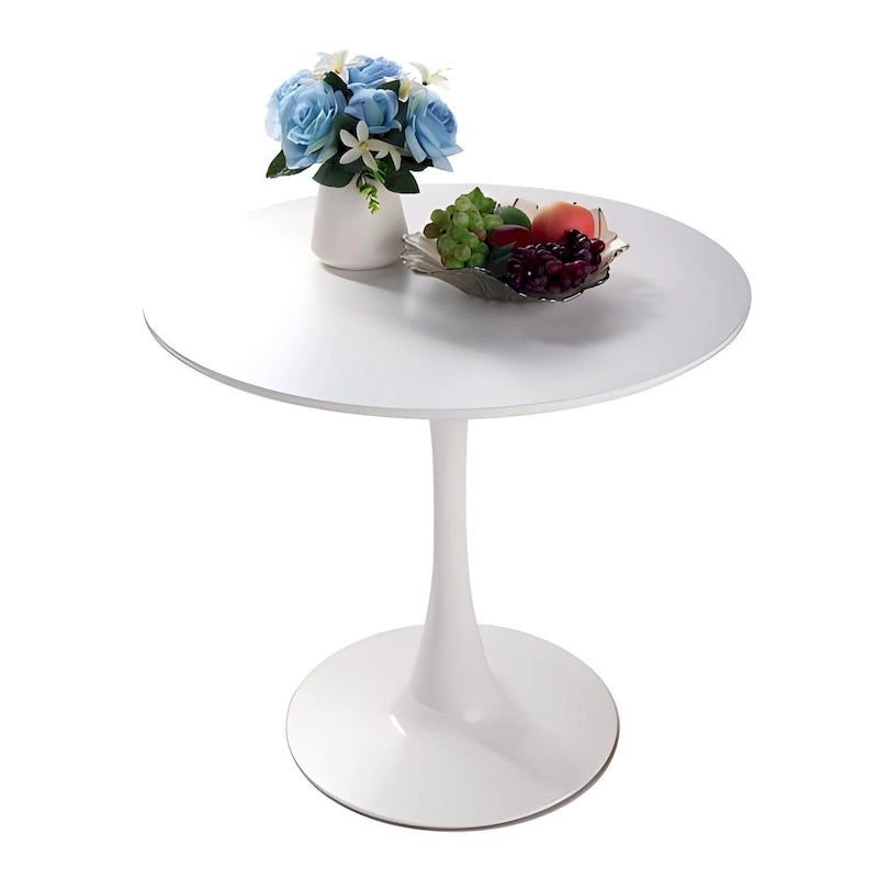 Tavolo da pranzo rotondo da 31,5" con piano in MDF e base a piedistallo