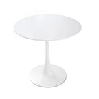 Tavolo da pranzo rotondo da 31,5" con piano in MDF e base a piedistallo