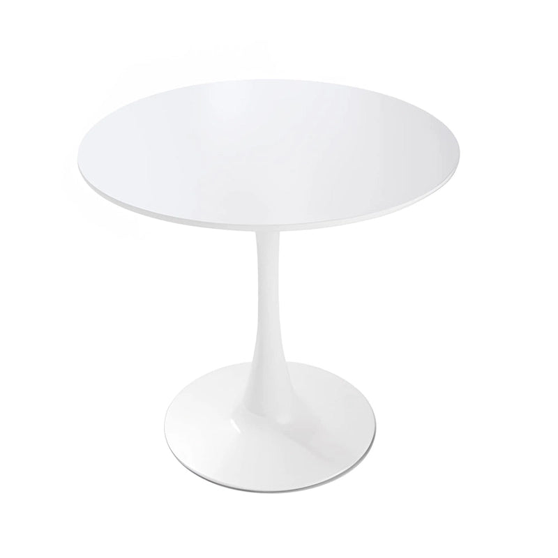Tavolo da pranzo rotondo da 31,5" con piano in MDF e base a piedistallo