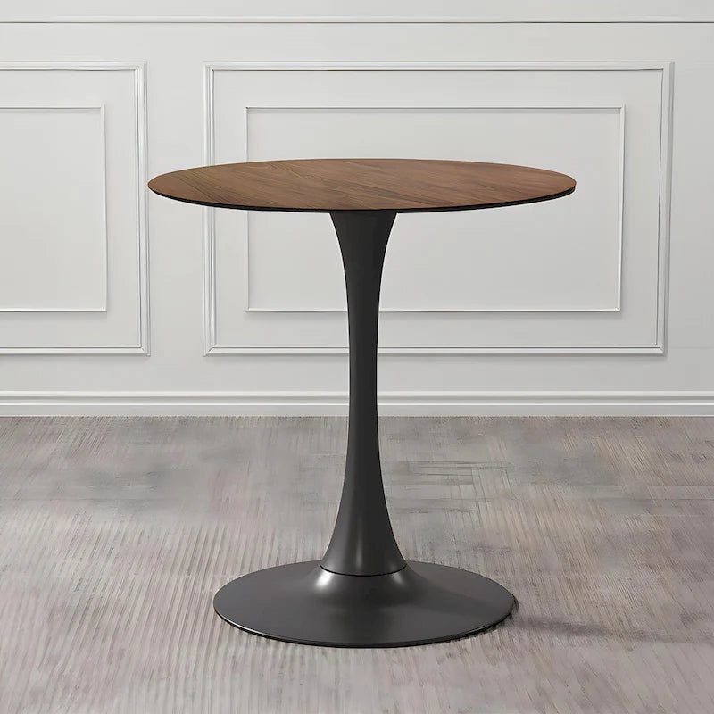 Tavolo da pranzo rotondo da 31,5" con piano in MDF e base a piedistallo